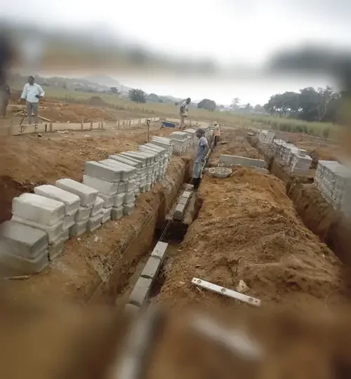 African construction workmen